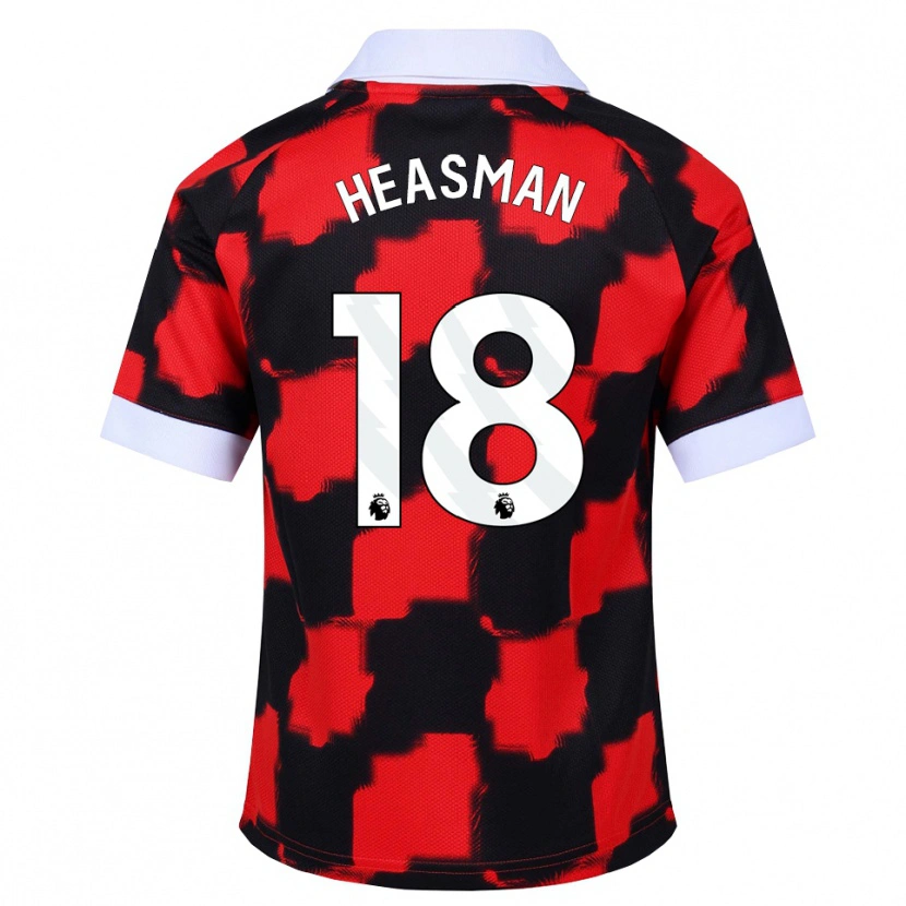 Danxen Uomo Maglia Georgia Heasman #18 Rosso Bianco Nero Kit Gara Away 2026/27 Maglietta