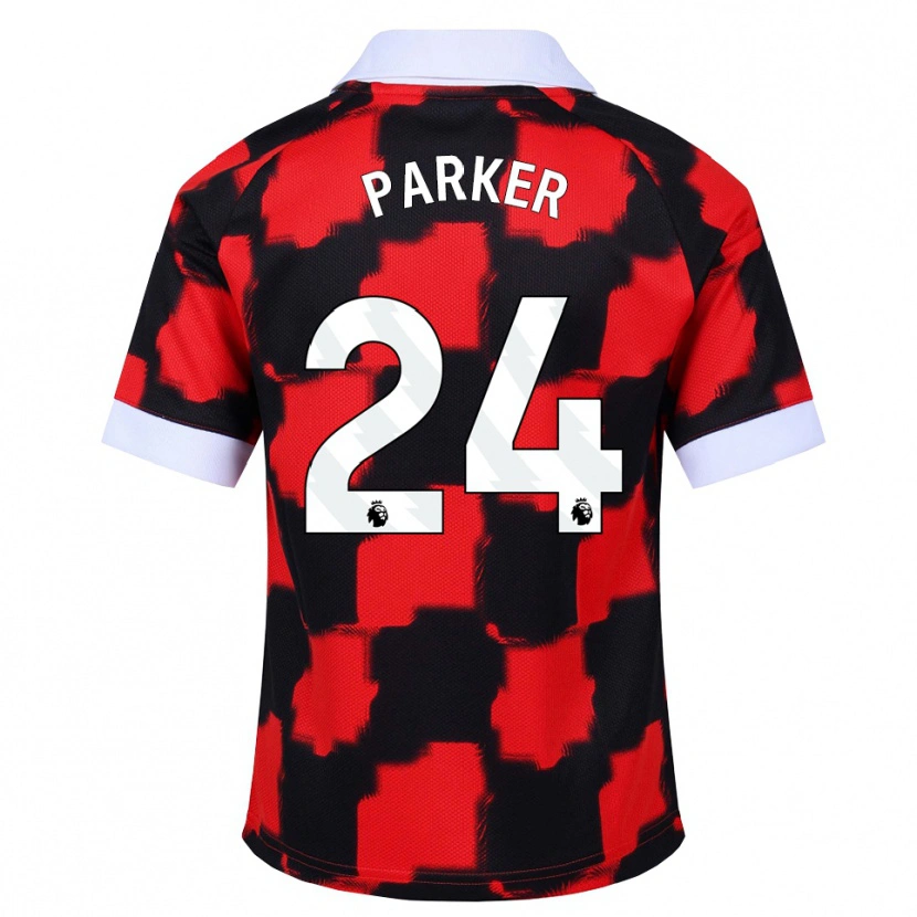 Danxen Uomo Maglia Beau Parker #24 Rosso Bianco Nero Kit Gara Away 2026/27 Maglietta