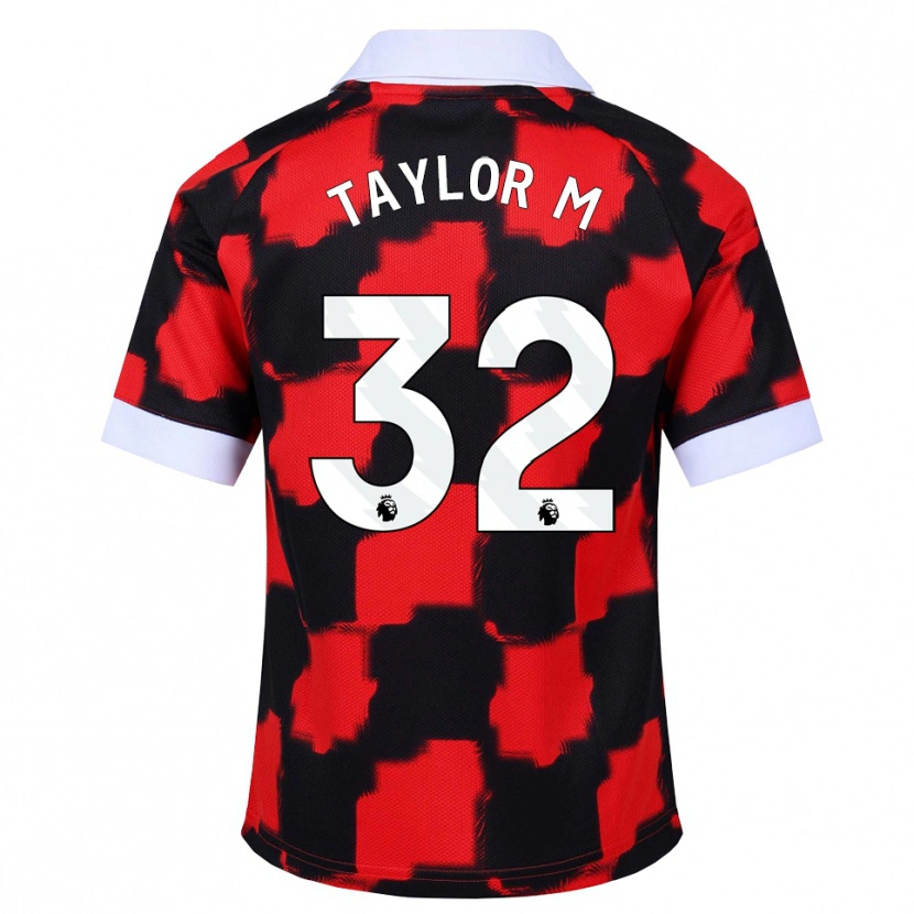 Danxen Uomo Maglia Belle Taylor-M #32 Rosso Bianco Nero Kit Gara Away 2026/27 Maglietta
