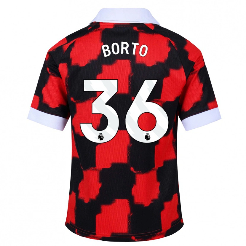 Danxen Uomo Maglia Alex Borto #36 Rosso Bianco Nero Kit Gara Away 2026/27 Maglietta