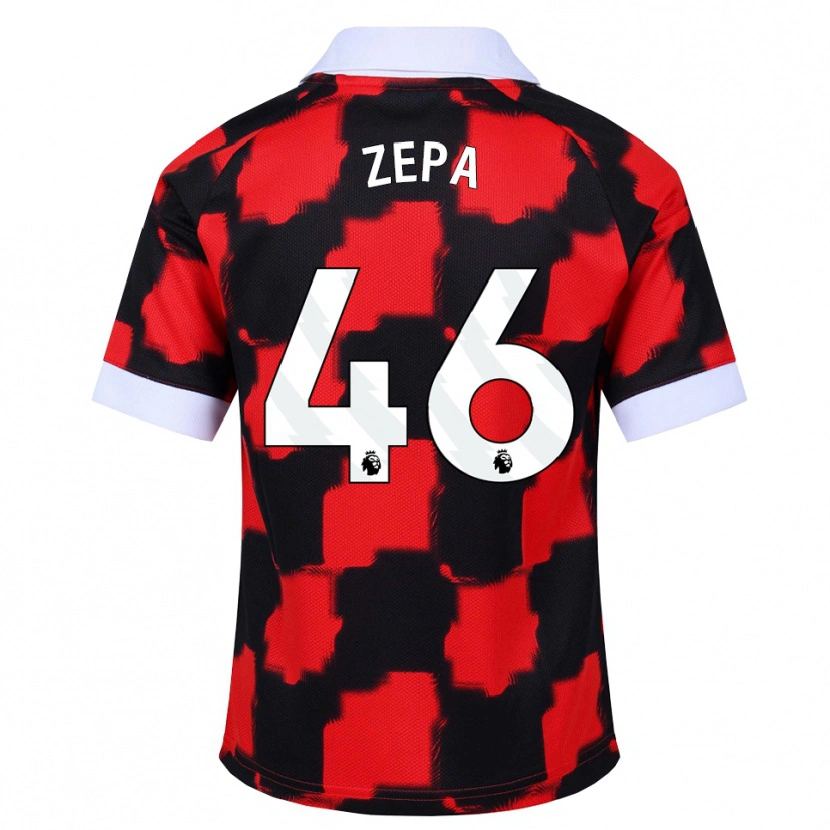 Danxen Uomo Maglia Macauley Zepa #46 Rosso Bianco Nero Kit Gara Away 2026/27 Maglietta