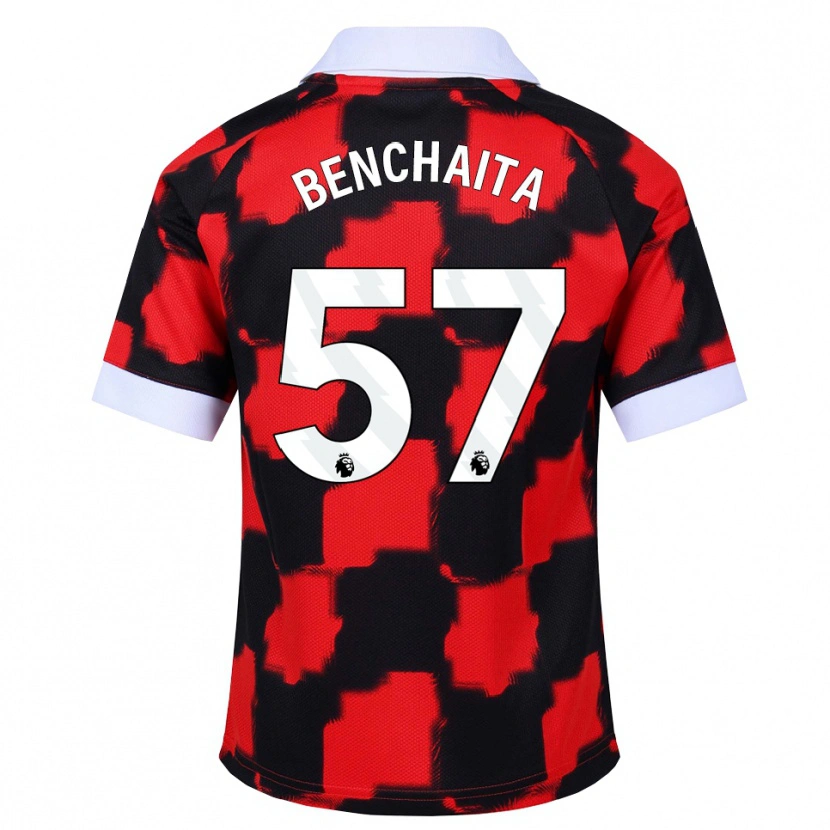 Danxen Uomo Maglia Nazim Benchaita #57 Rosso Bianco Nero Kit Gara Away 2026/27 Maglietta