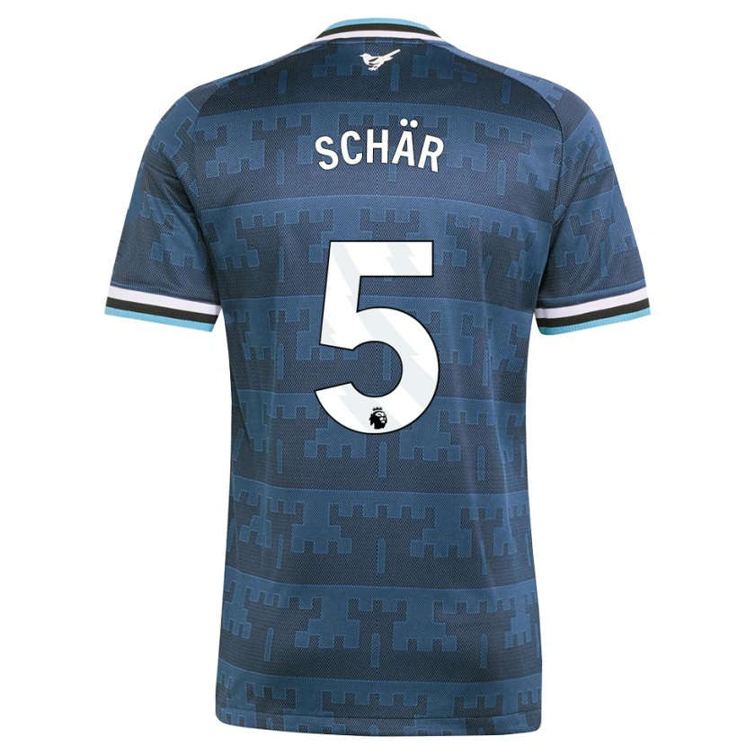 Danxen Uomo Maglia Fabian Schär #5 Giallo Nero Blu Kit Gara Away 2026/27 Maglietta