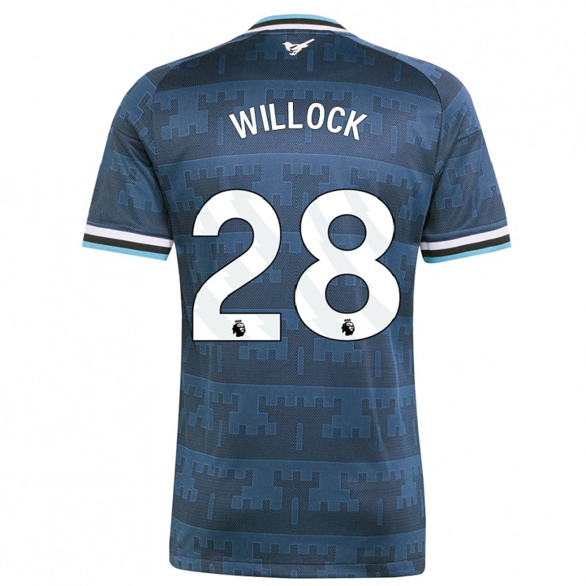 Danxen Uomo Maglia Joe Willock #28 Giallo Nero Blu Kit Gara Away 2026/27 Maglietta