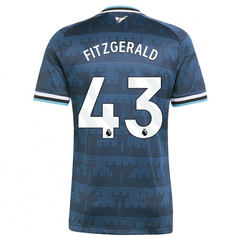 Danxen Uomo Maglia Kyle Fitzgerald #43 Giallo Nero Blu Kit Gara Away 2026/27 Maglietta