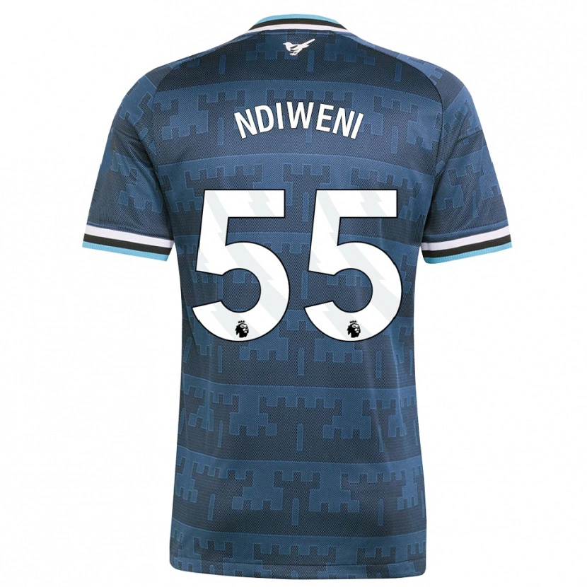 Danxen Uomo Maglia Michael Ndiweni #55 Giallo Nero Blu Kit Gara Away 2026/27 Maglietta
