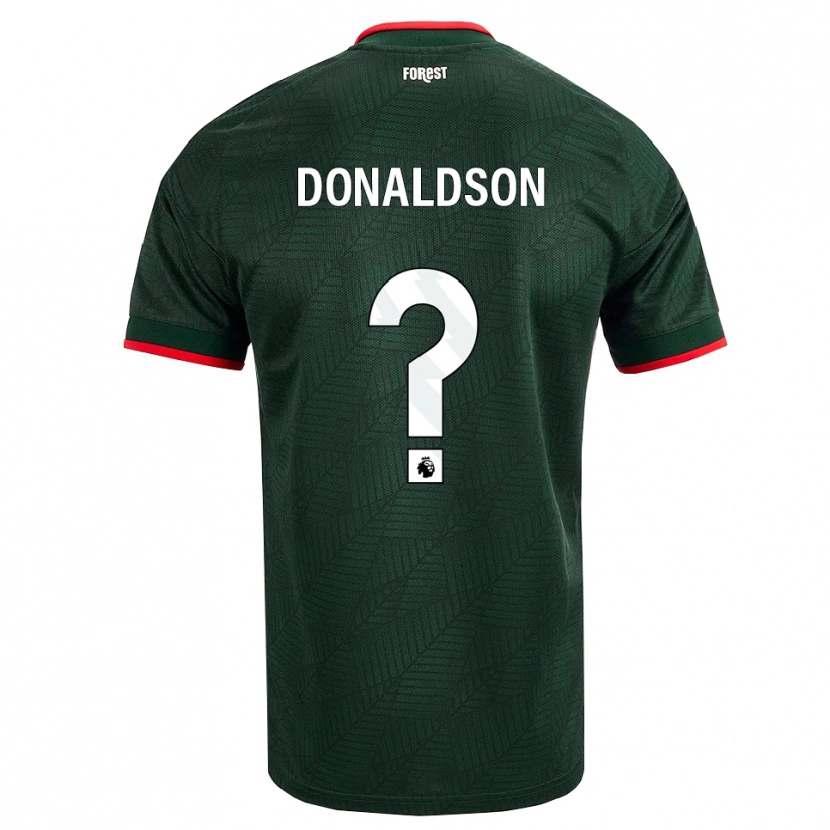 Danxen Uomo Maglia Mason Donaldson #0 Verde Scuro Rosso Kit Gara Away 2026/27 Maglietta
