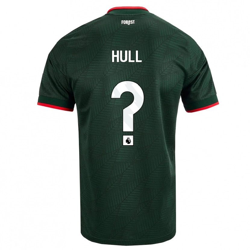 Danxen Uomo Maglia Ethan Hull #0 Verde Scuro Rosso Kit Gara Away 2026/27 Maglietta