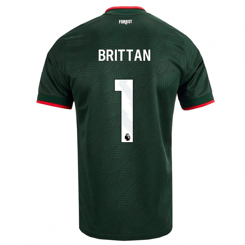 Danxen Uomo Maglia Harry Brittan #1 Verde Scuro Rosso Kit Gara Away 2026/27 Maglietta