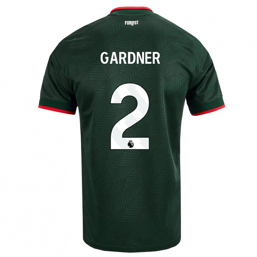 Danxen Uomo Maglia Daniel Gardner #2 Verde Scuro Rosso Kit Gara Away 2026/27 Maglietta