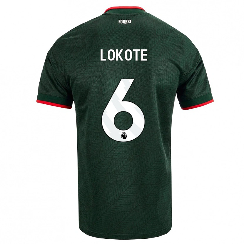 Danxen Uomo Maglia Eleazar Lokote #6 Verde Scuro Rosso Kit Gara Away 2026/27 Maglietta