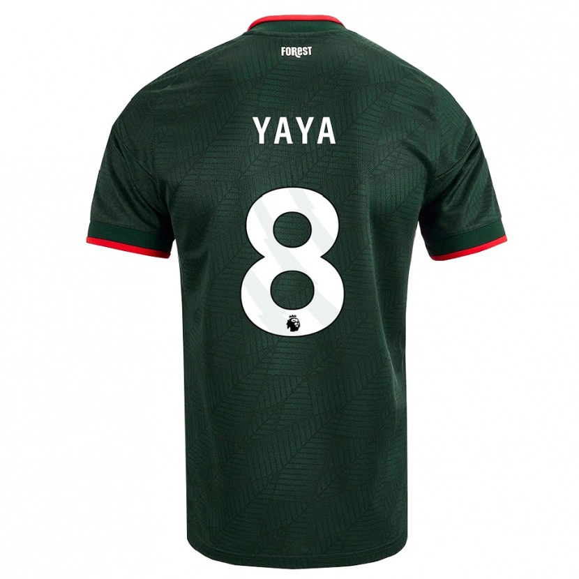 Danxen Uomo Maglia Cherif Yaya #8 Verde Scuro Rosso Kit Gara Away 2026/27 Maglietta