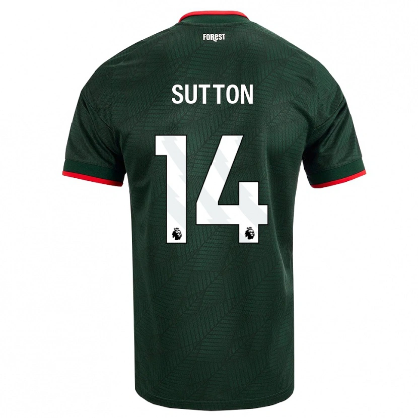 Danxen Uomo Maglia Spencer Sutton #14 Verde Scuro Rosso Kit Gara Away 2026/27 Maglietta