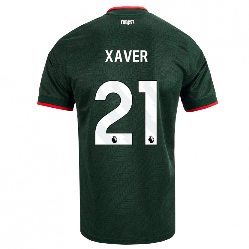 Danxen Uomo Maglia Xaver Schlager #21 Verde Scuro Rosso Kit Gara Away 2026/27 Maglietta