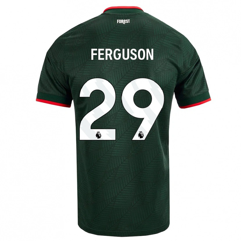 Danxen Uomo Maglia Georgie Ferguson #29 Verde Scuro Rosso Kit Gara Away 2026/27 Maglietta