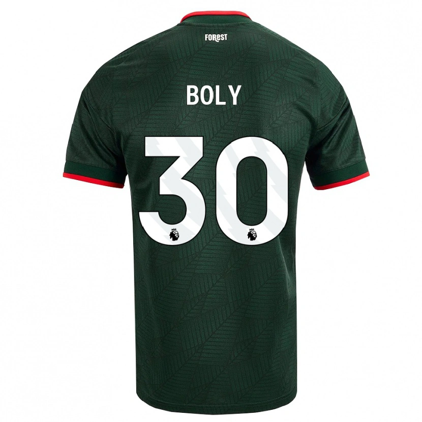 Danxen Uomo Maglia Willy Boly #30 Verde Scuro Rosso Kit Gara Away 2026/27 Maglietta
