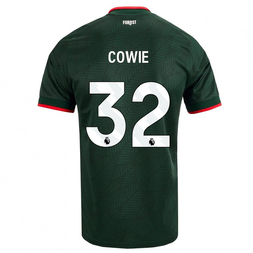 Danxen Uomo Maglia Abi Cowie #32 Verde Scuro Rosso Kit Gara Away 2026/27 Maglietta