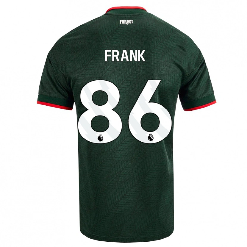 Danxen Uomo Maglia Frank Djamna #86 Verde Scuro Rosso Kit Gara Away 2026/27 Maglietta