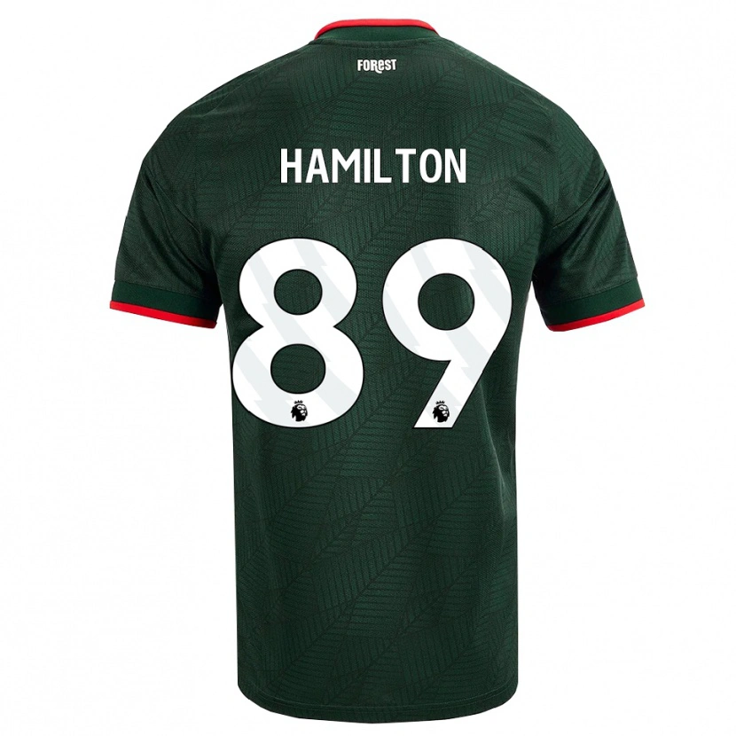 Danxen Uomo Maglia Scott Hamilton #89 Verde Scuro Rosso Kit Gara Away 2026/27 Maglietta