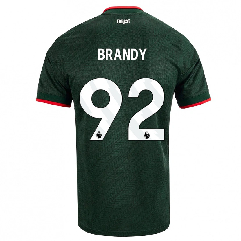 Danxen Uomo Maglia Taeneal Brandy #92 Verde Scuro Rosso Kit Gara Away 2026/27 Maglietta