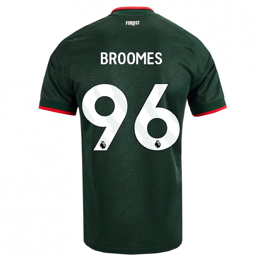 Danxen Uomo Maglia Ethan Broomes #96 Verde Scuro Rosso Kit Gara Away 2026/27 Maglietta