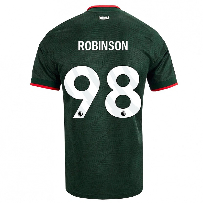 Danxen Uomo Maglia Riko Robinson #98 Verde Scuro Rosso Kit Gara Away 2026/27 Maglietta