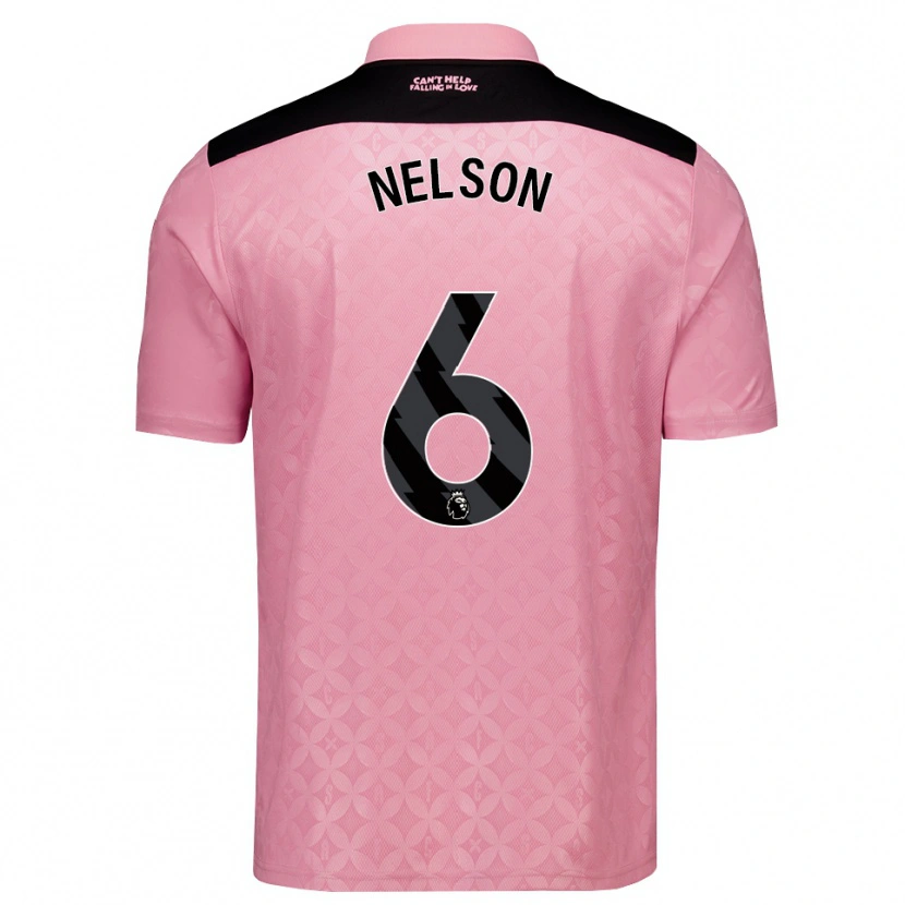 Danxen Uomo Maglia Adam Nelson #6 Rosa Chiaro Nero Kit Gara Away 2026/27 Maglietta