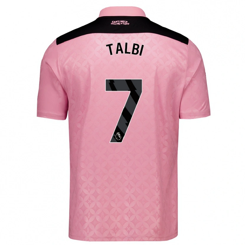 Danxen Uomo Maglia Chemsdine Talbi #7 Rosa Chiaro Nero Kit Gara Away 2026/27 Maglietta