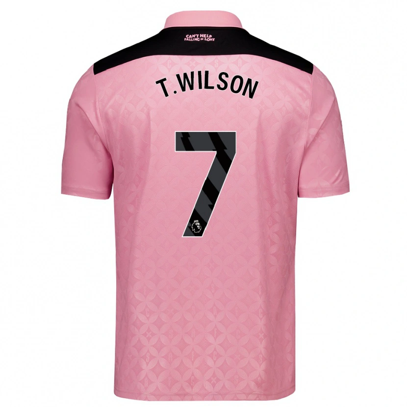 Danxen Uomo Maglia Triziano Wilson #7 Rosa Chiaro Nero Kit Gara Away 2026/27 Maglietta