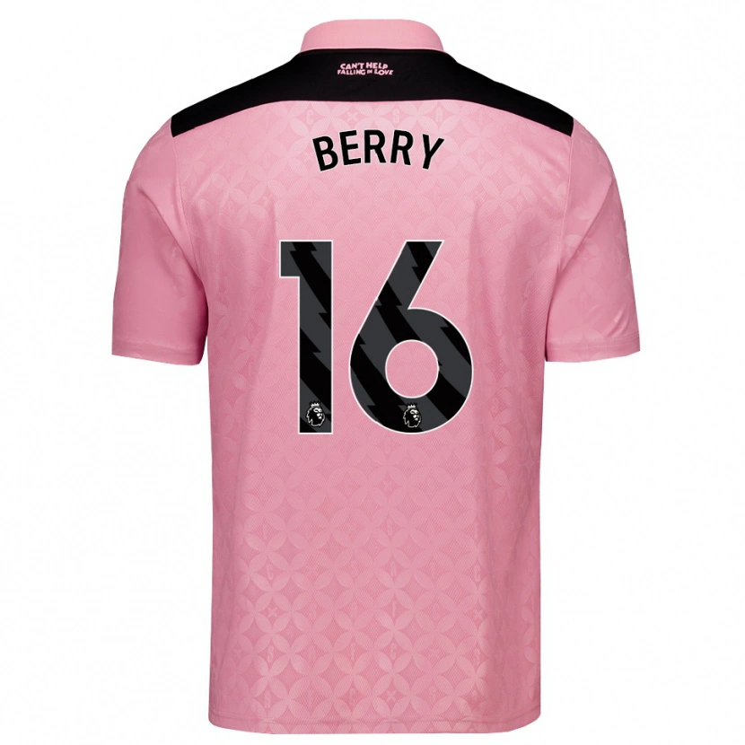Danxen Uomo Maglia Ethan Berry #16 Rosa Chiaro Nero Kit Gara Away 2026/27 Maglietta