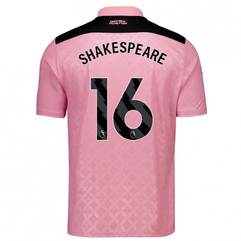 Danxen Uomo Maglia Caleb Shakespeare #16 Rosa Chiaro Nero Kit Gara Away 2026/27 Maglietta