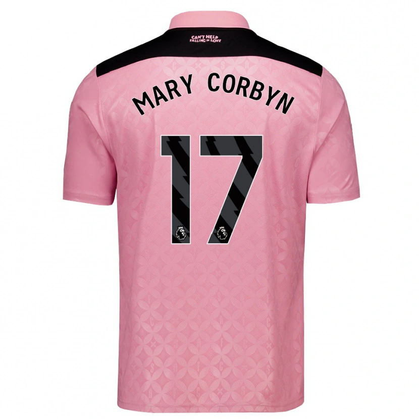 Danxen Uomo Maglia Mary Corbyn #17 Rosa Chiaro Nero Kit Gara Away 2026/27 Maglietta