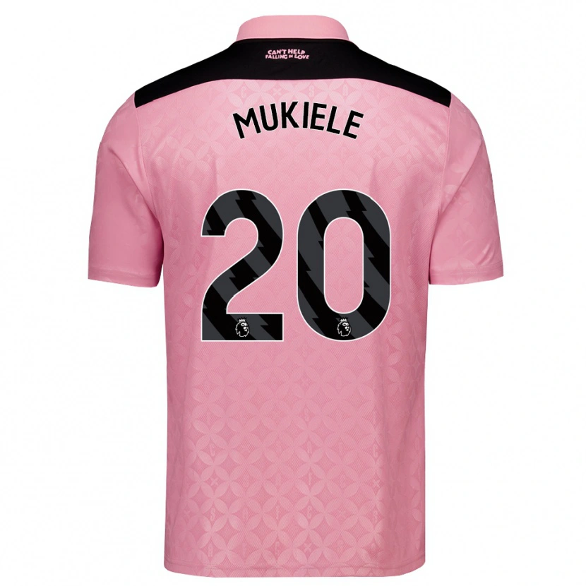 Danxen Uomo Maglia Nordi Mukiele #20 Rosa Chiaro Nero Kit Gara Away 2026/27 Maglietta