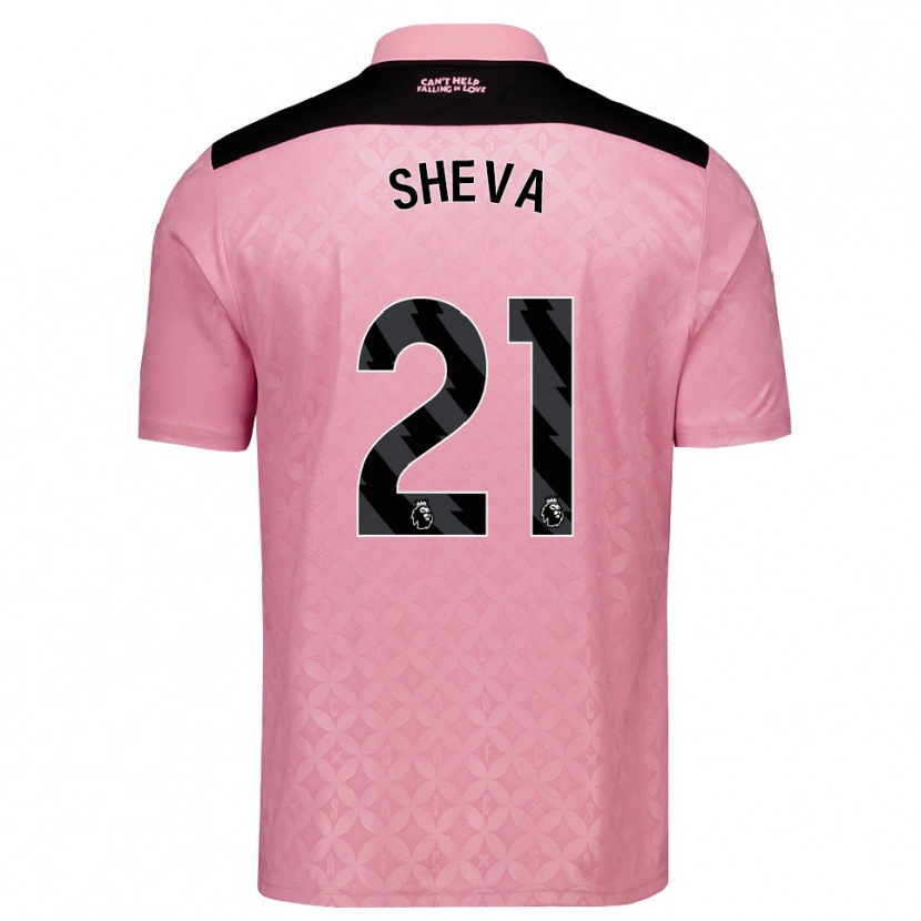 Danxen Uomo Maglia Marissa Sheva #21 Rosa Chiaro Nero Kit Gara Away 2026/27 Maglietta