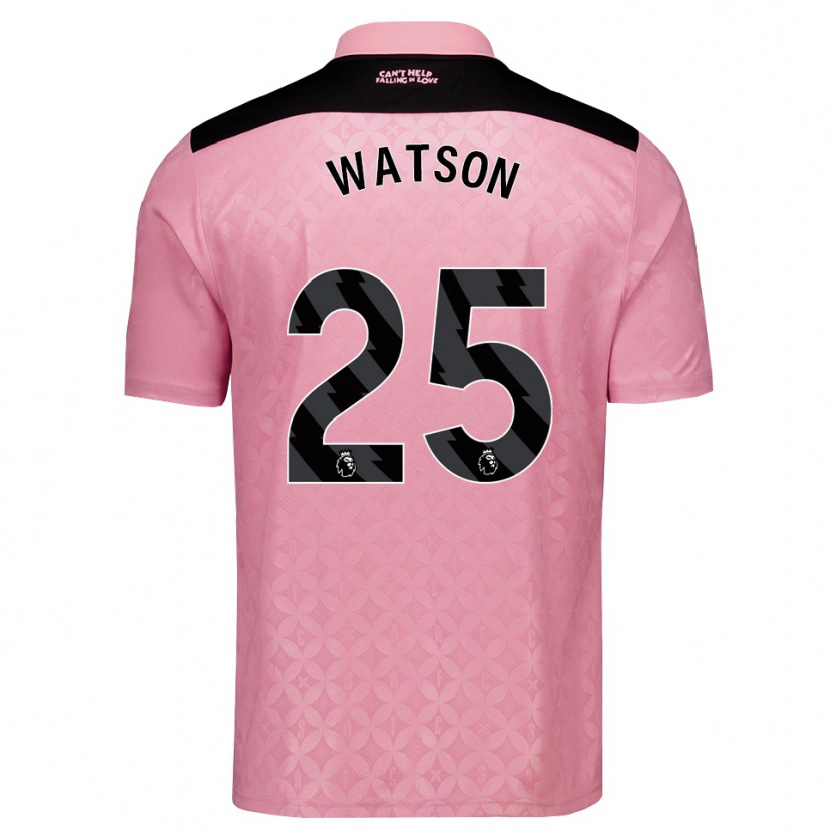 Danxen Uomo Maglia Katy Watson #25 Rosa Chiaro Nero Kit Gara Away 2026/27 Maglietta