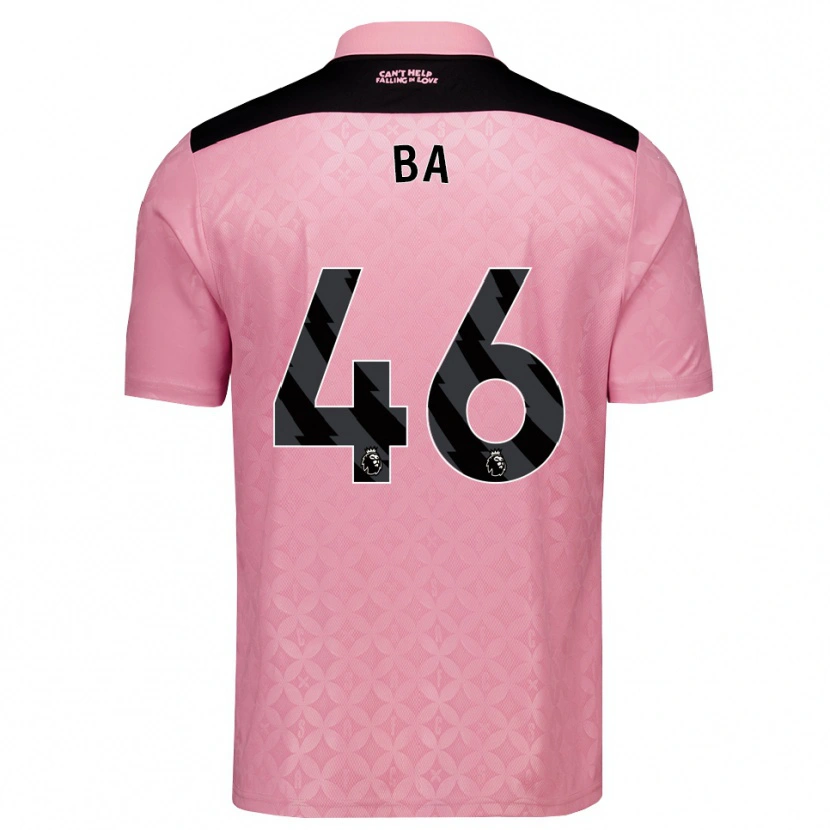Danxen Uomo Maglia Abdoullah Ba #46 Rosa Chiaro Nero Kit Gara Away 2026/27 Maglietta