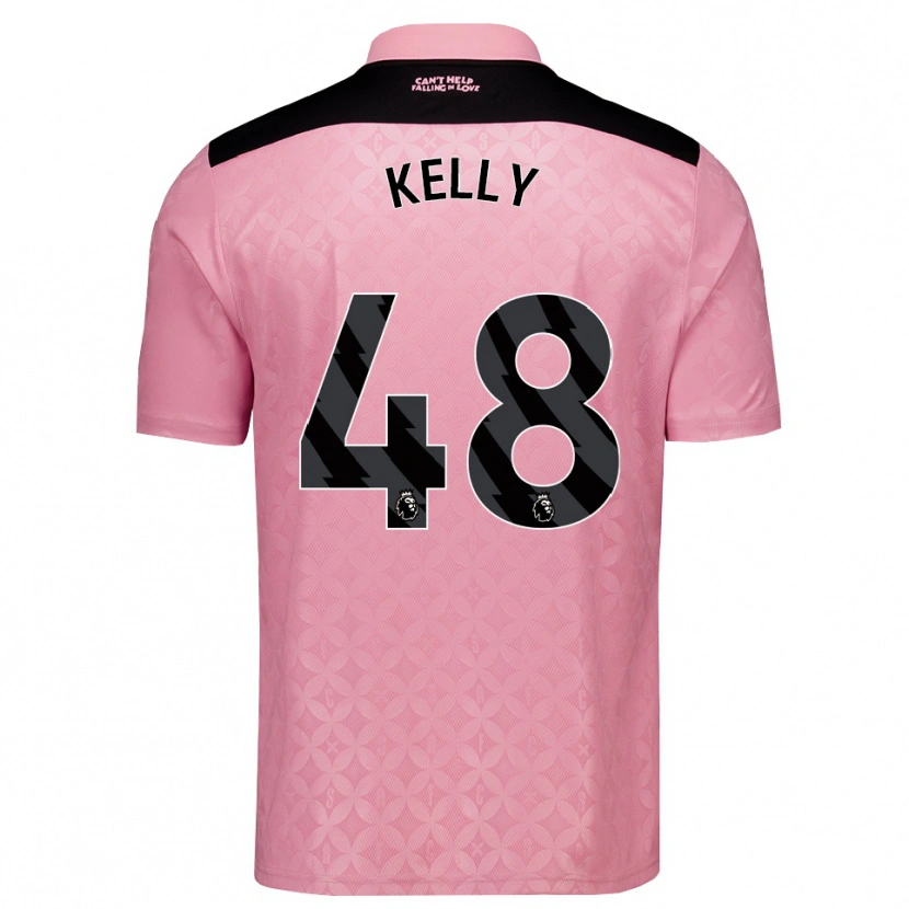 Danxen Uomo Maglia Caden Kelly #48 Rosa Chiaro Nero Kit Gara Away 2026/27 Maglietta