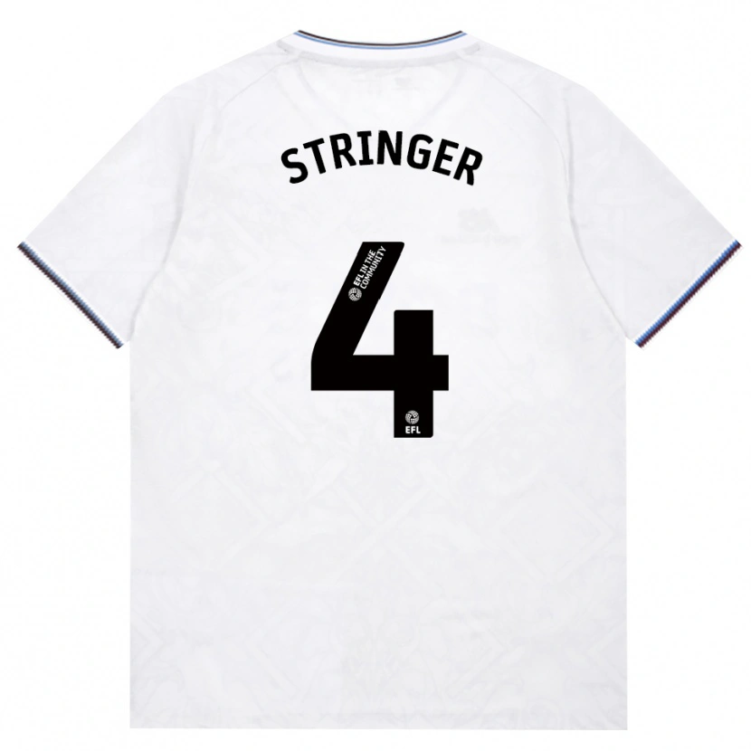 Danxen Uomo Maglia Abbey Leigh Stringer #4 Borgogna Bianco Kit Gara Away 2026/27 Maglietta