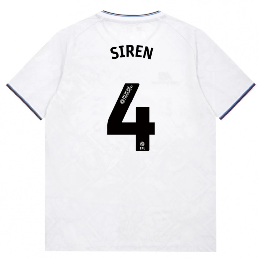 Danxen Uomo Maglia Oona Siren #4 Borgogna Bianco Kit Gara Away 2026/27 Maglietta