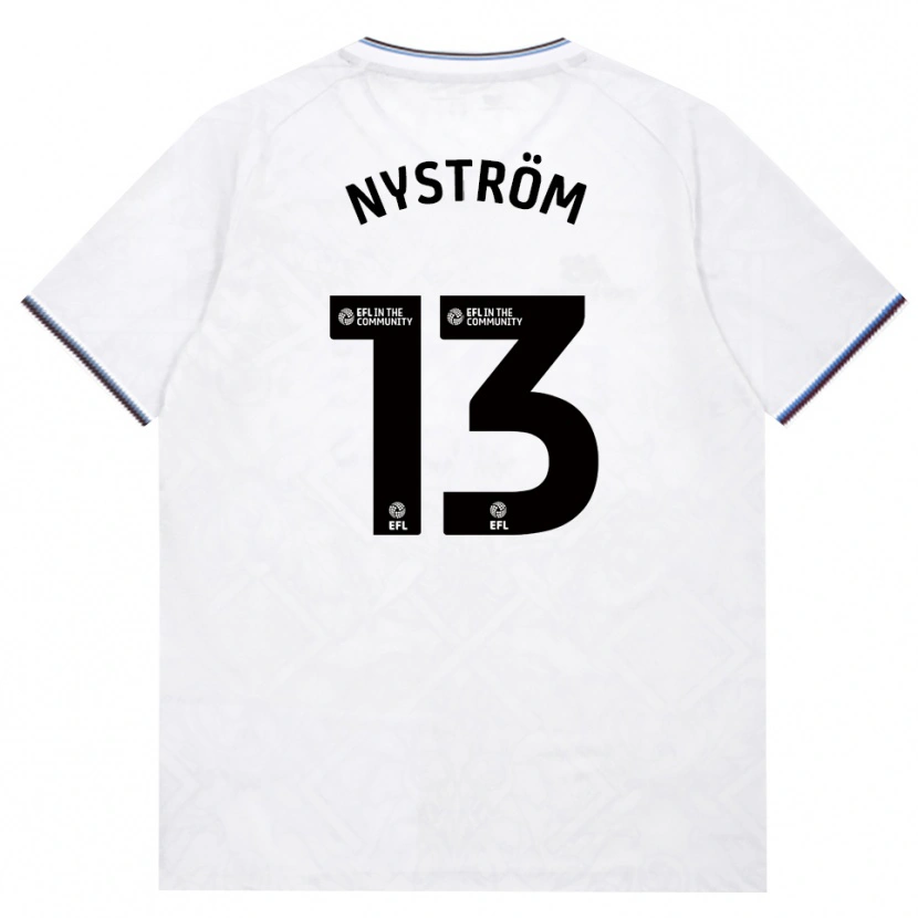 Danxen Uomo Maglia Eva Nyström #13 Borgogna Bianco Kit Gara Away 2026/27 Maglietta