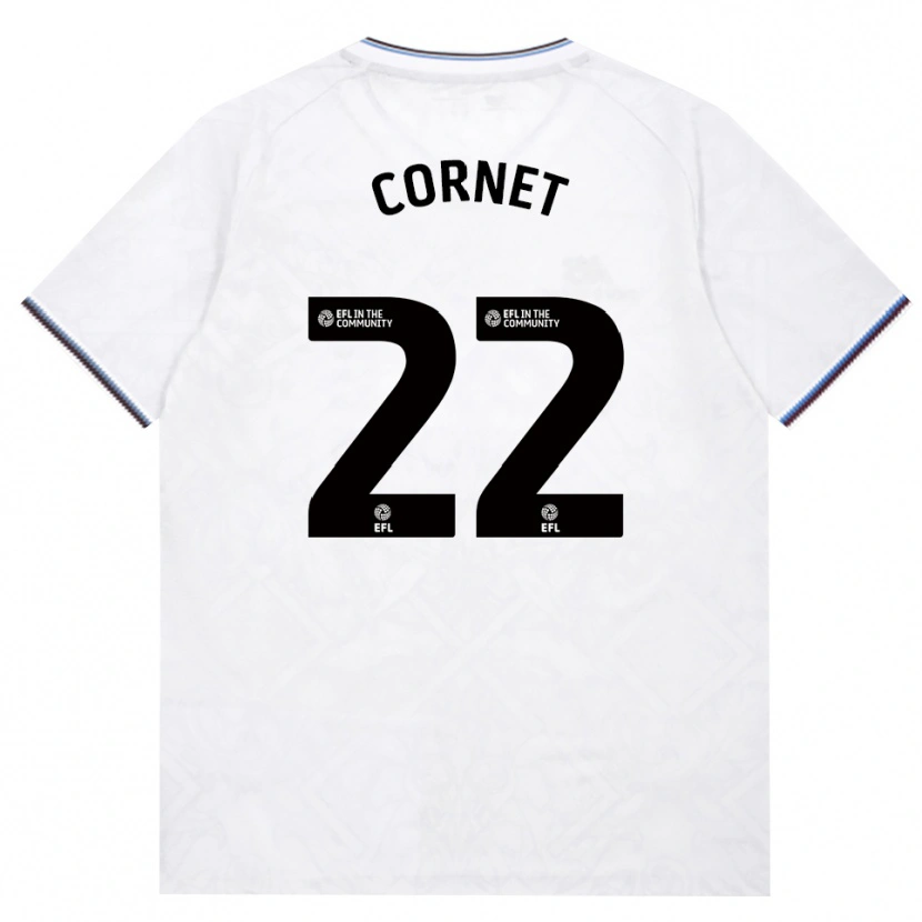 Danxen Uomo Maglia Maxwel Cornet #22 Borgogna Bianco Kit Gara Away 2026/27 Maglietta