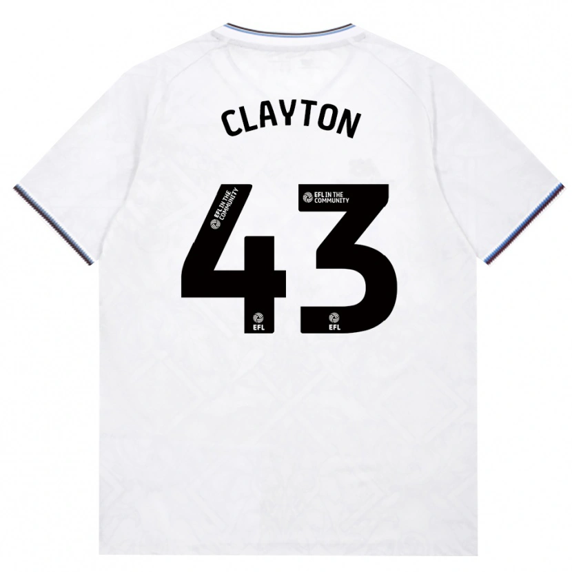 Danxen Uomo Maglia Regan Clayton #43 Borgogna Bianco Kit Gara Away 2026/27 Maglietta