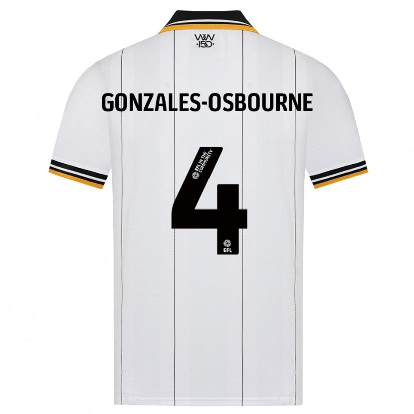 Danxen Uomo Maglia Isaiah Gonzales-Osbourne #4 Arancione Bianco Nero Kit Gara Away 2026/27 Maglietta