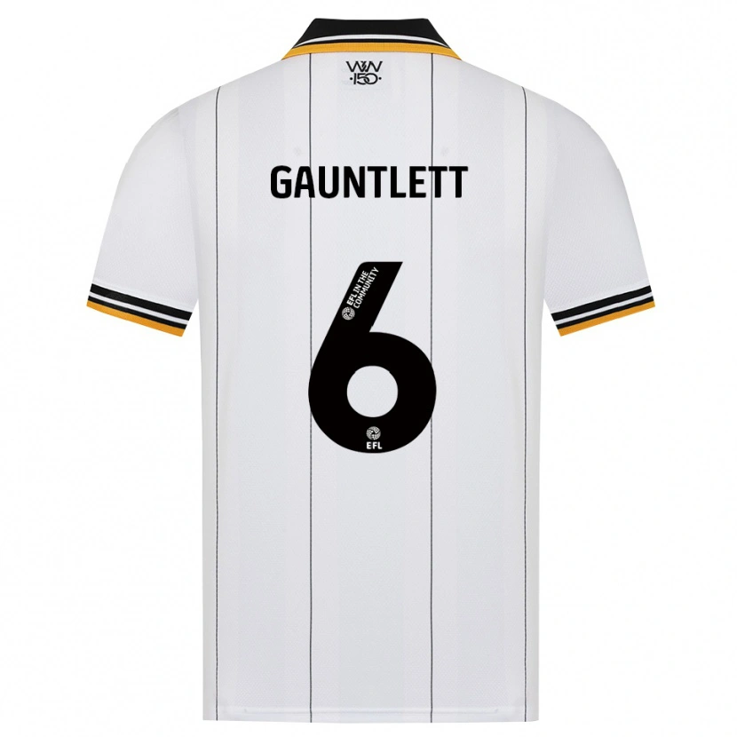 Danxen Uomo Maglia Maz Gauntlett #6 Arancione Bianco Nero Kit Gara Away 2026/27 Maglietta