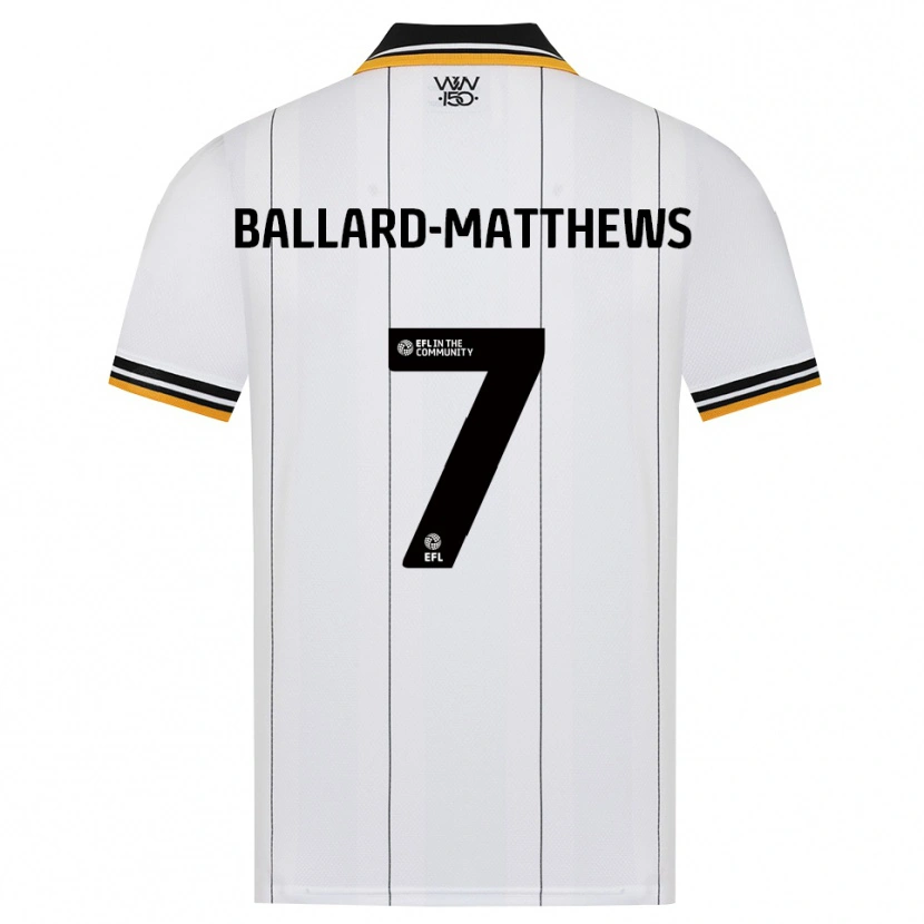 Danxen Uomo Maglia Emilio Ballard-Matthews #7 Arancione Bianco Nero Kit Gara Away 2026/27 Maglietta