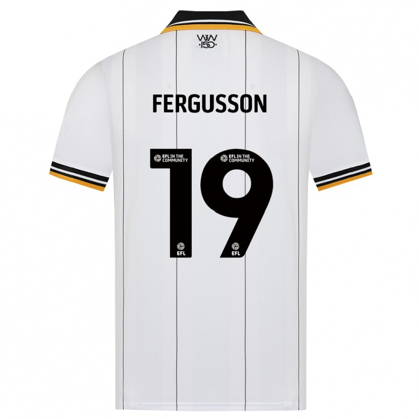 Danxen Uomo Maglia Liv Fergusson #19 Arancione Bianco Nero Kit Gara Away 2026/27 Maglietta