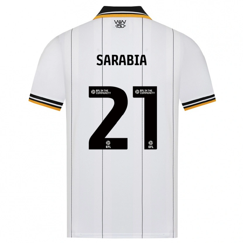 Danxen Uomo Maglia Pablo Sarabia #21 Arancione Bianco Nero Kit Gara Away 2026/27 Maglietta