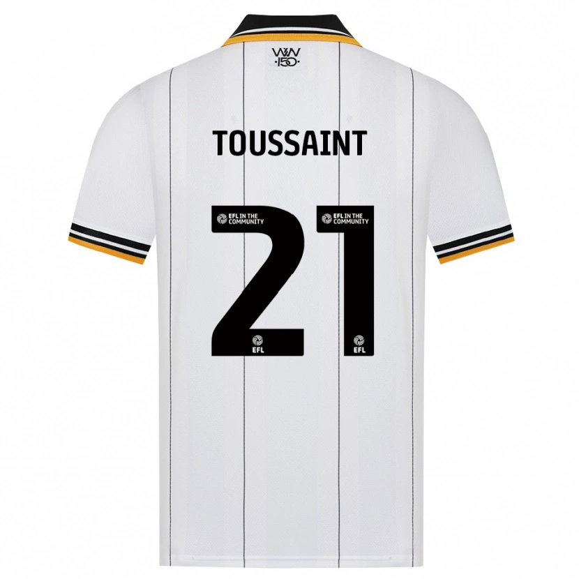 Danxen Uomo Maglia Destiney Toussaint #21 Arancione Bianco Nero Kit Gara Away 2026/27 Maglietta