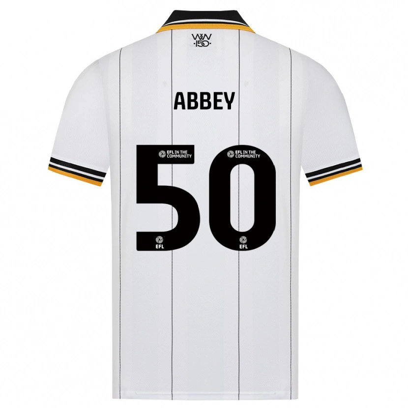 Danxen Uomo Maglia Jerome Abbey #50 Arancione Bianco Nero Kit Gara Away 2026/27 Maglietta