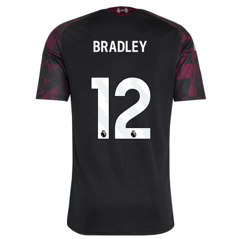 Danxen Uomo Maglia Conor Bradley #12 Bianco Nero Viola Kit Gara Third 2026/27 Maglietta